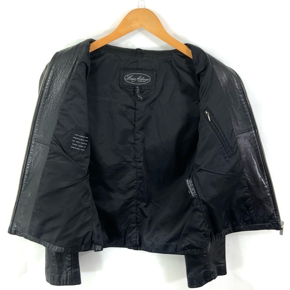 LUIS ALVEAR Leather Jacket Black Soft Zip Up Leather Jacket Med - Picture 6 of 8